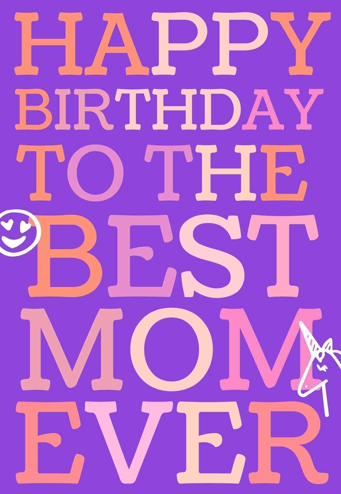Birthday Cards For Mom Printable