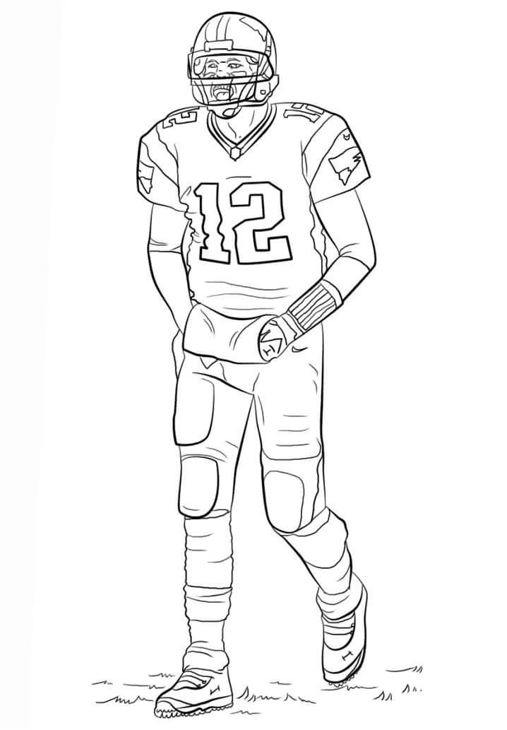 Football Player Printable Coloring Pages