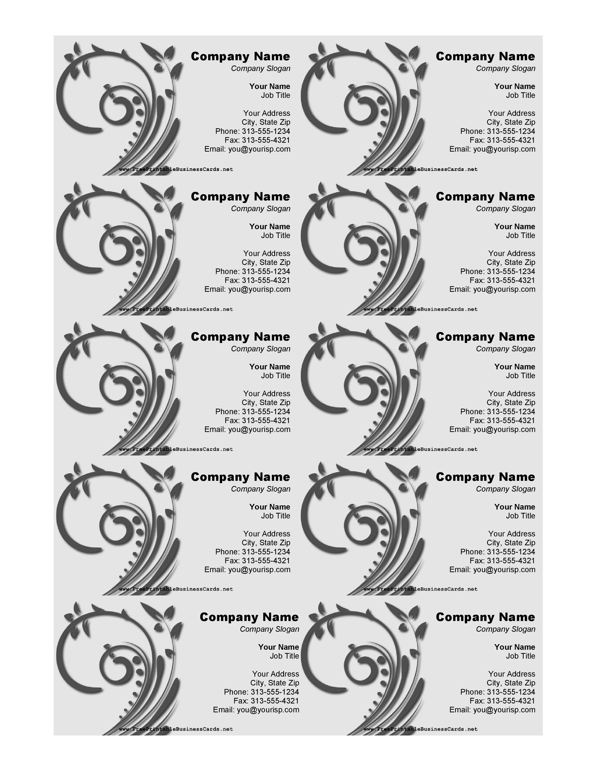 40 Free Business Card Templates Template Lab