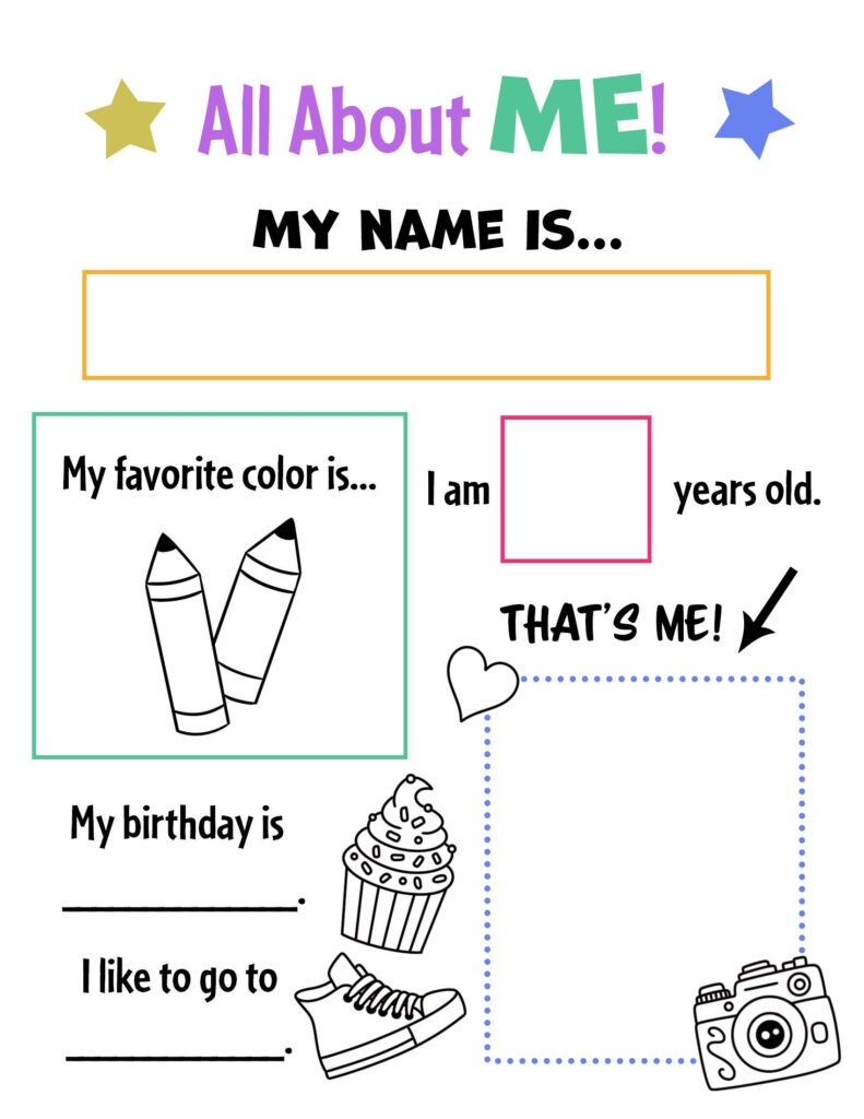 All About Me Preschool Activities Printable