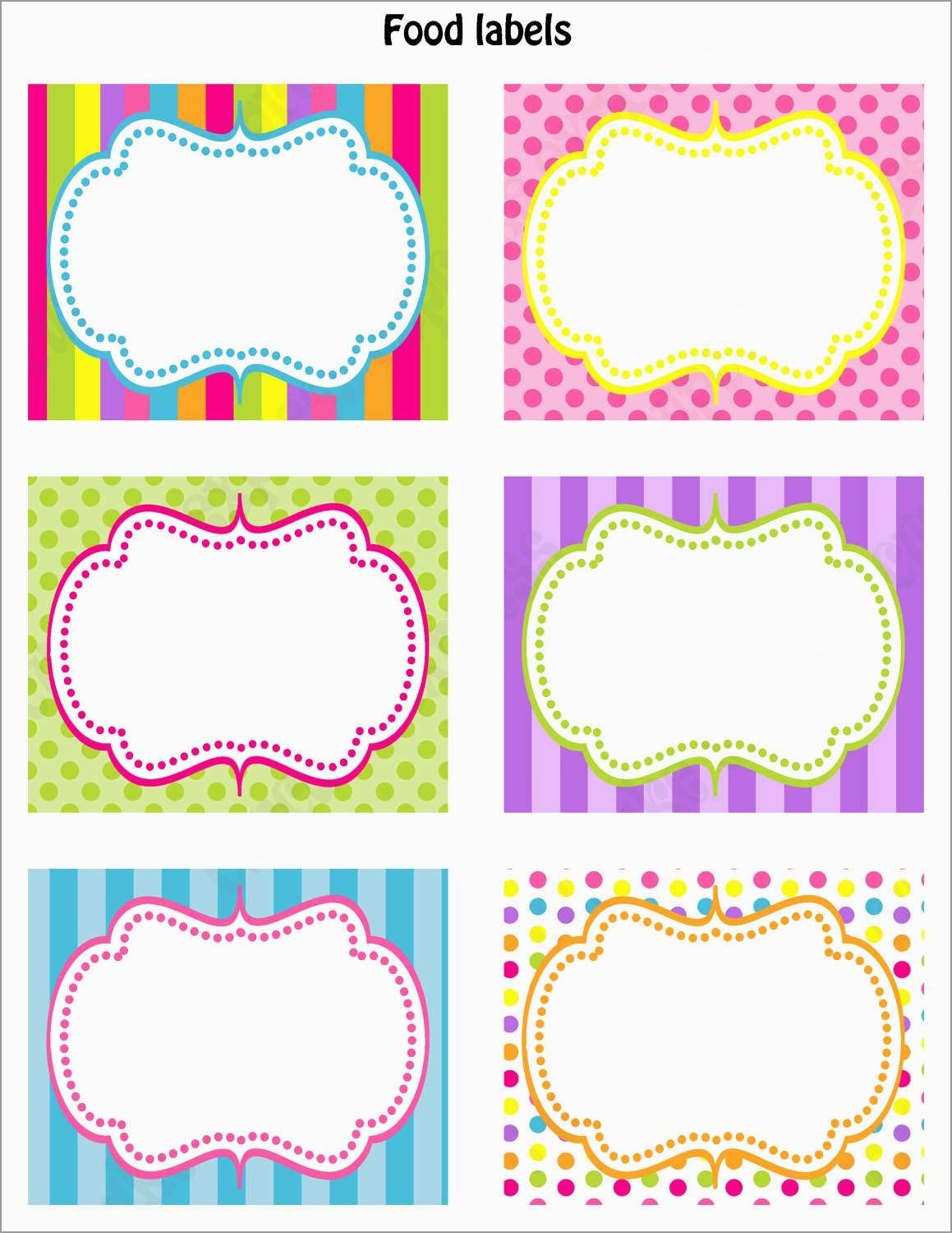 Beautiful Free Printable Food Labels Templates Best Of Template 