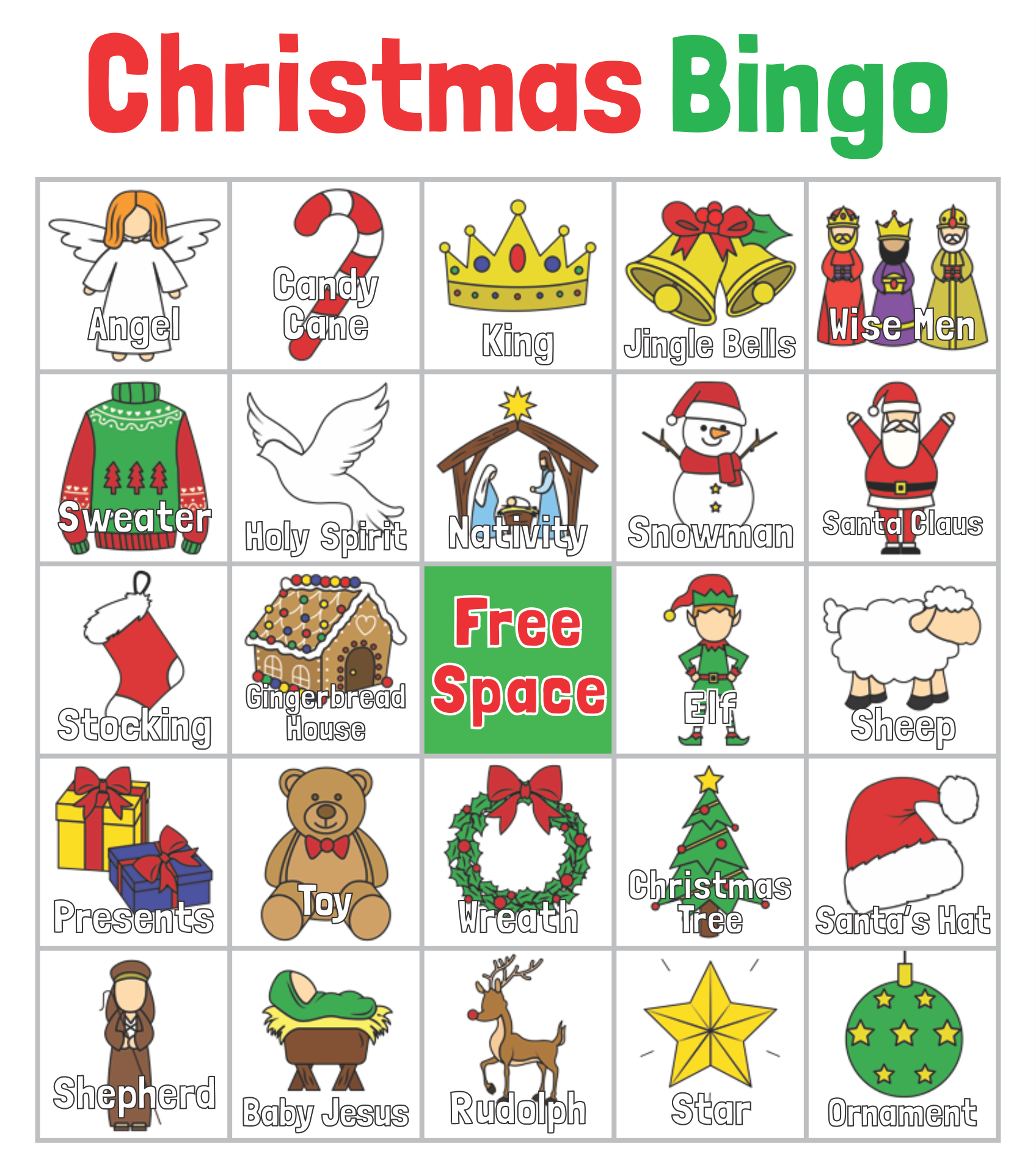 Christmas Bingo Games 13 Free PDF Printables Printablee