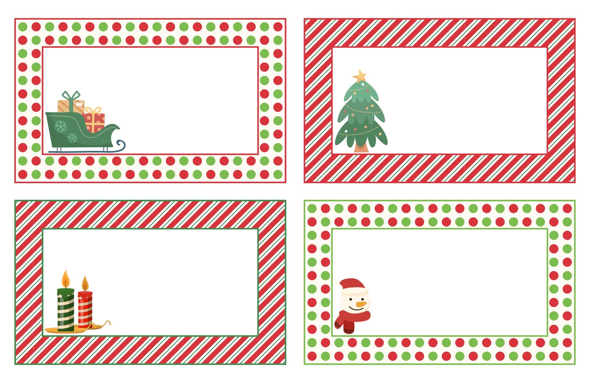 Free Christmas Name Tags Printable