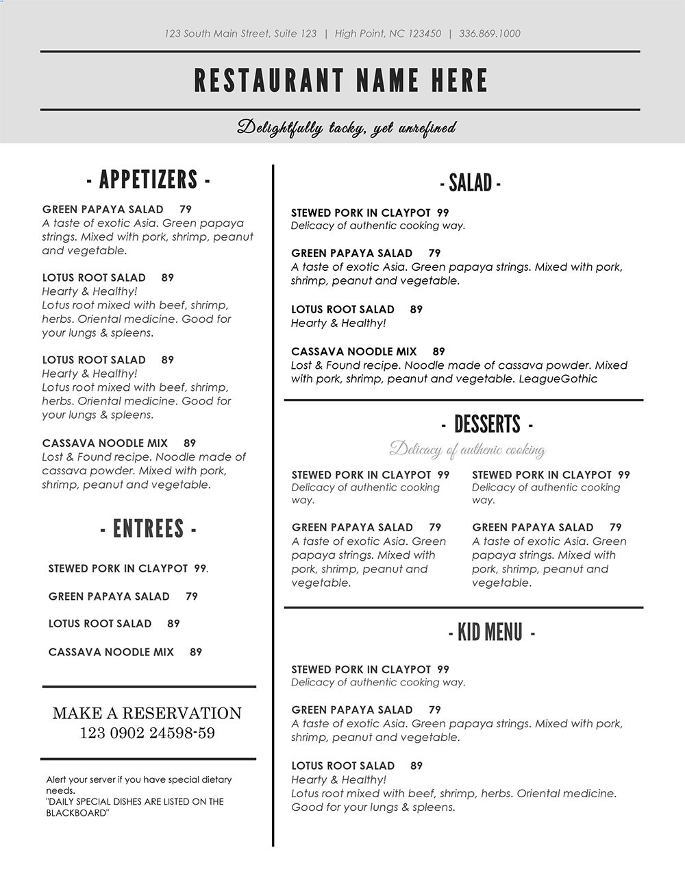 Design Templates Menu Templates Wedding Menu Food Menu bar Menu 