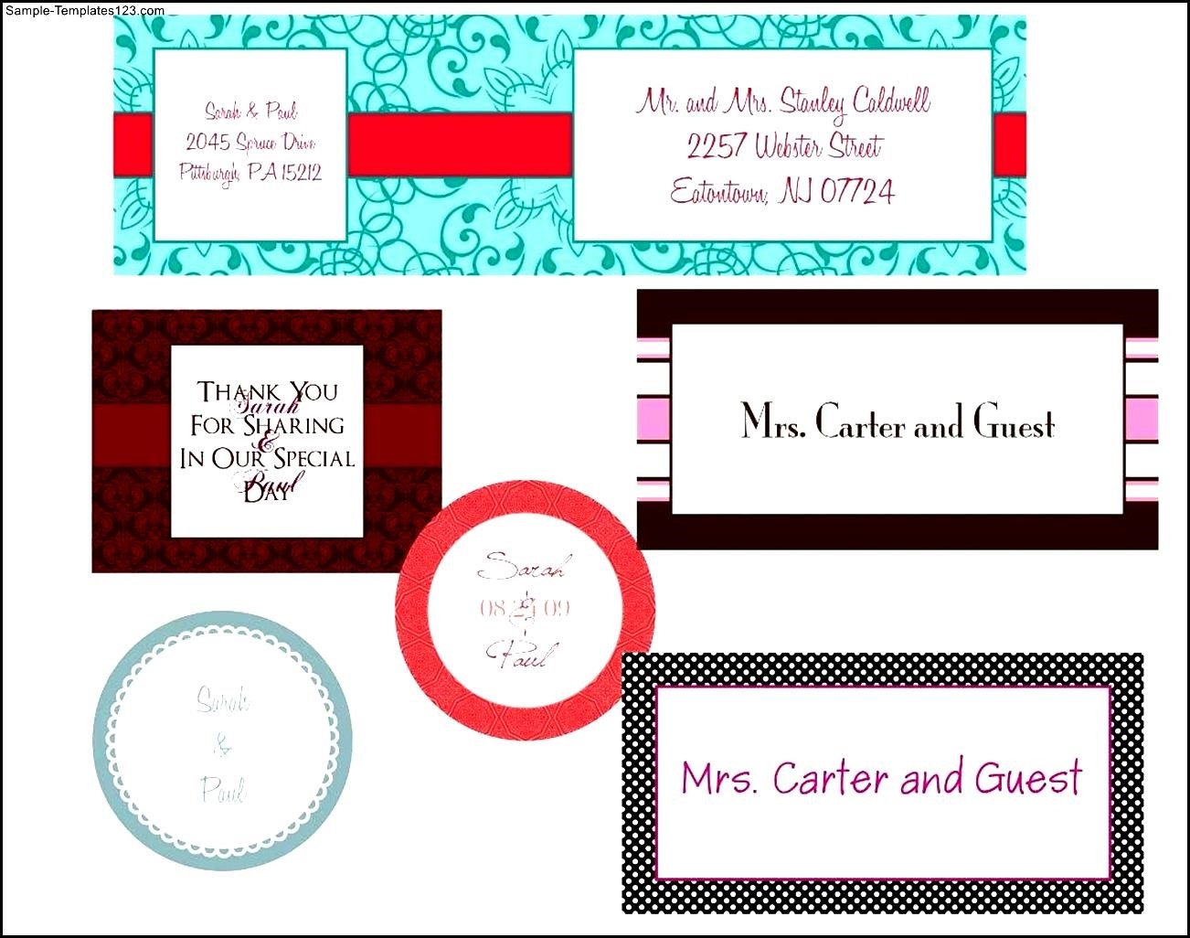 Free Address Label Design Templates Printable Labels Templates Word 
