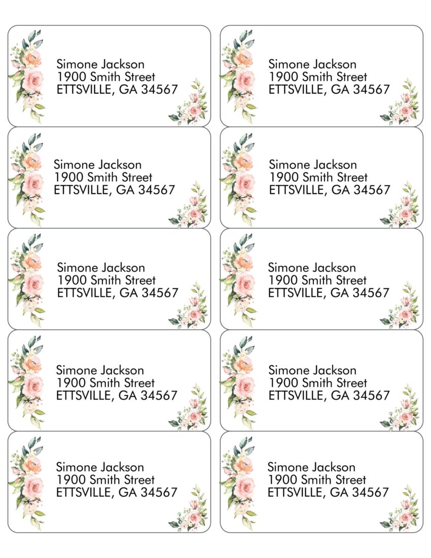 FREE Printable Address Mailing Labels Printable Labels
