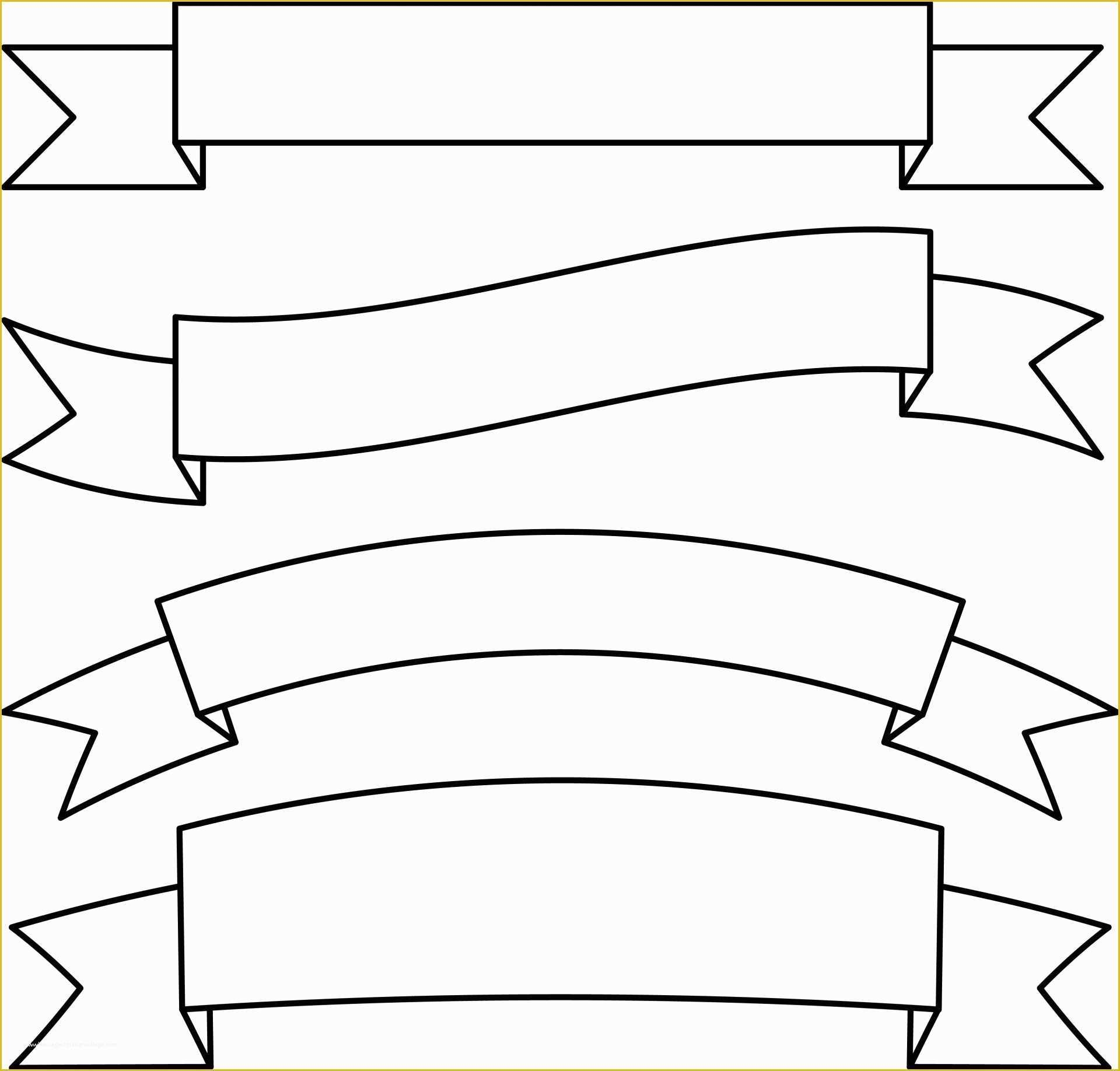 Free Printable Banner Templates Of Simple Ribbon Banner Template 