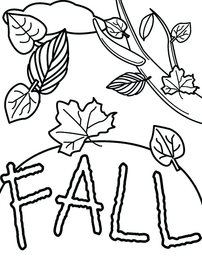 Fall Color Pages For Kids Printable
