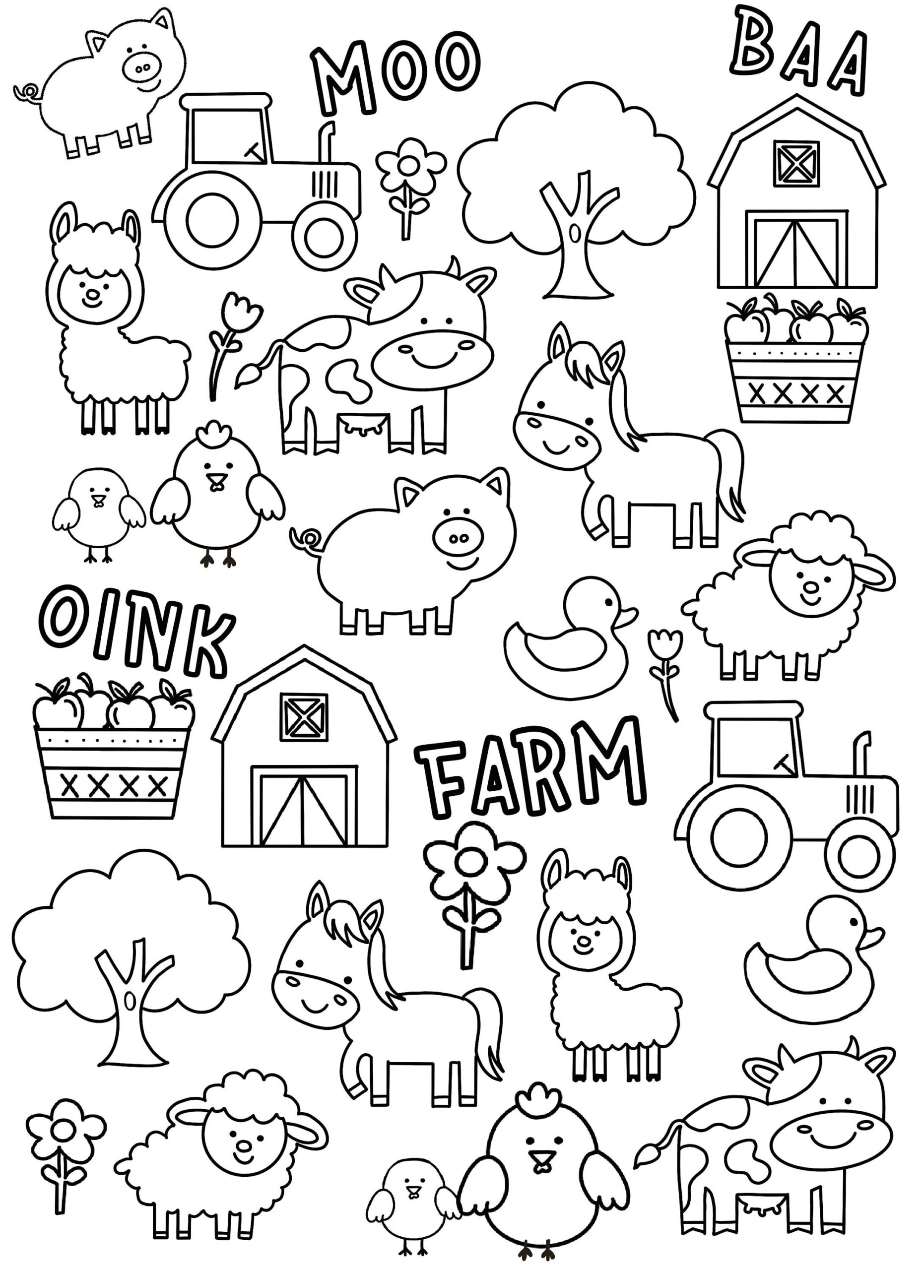 Free Printable Farm Animal Coloring Pages