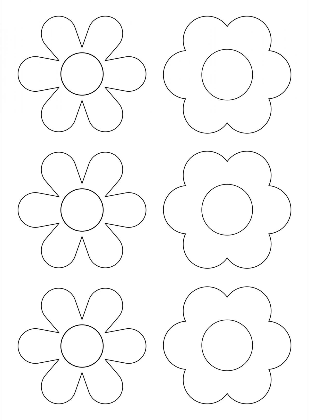 Free Printable Flower Template FREE Printable HQ