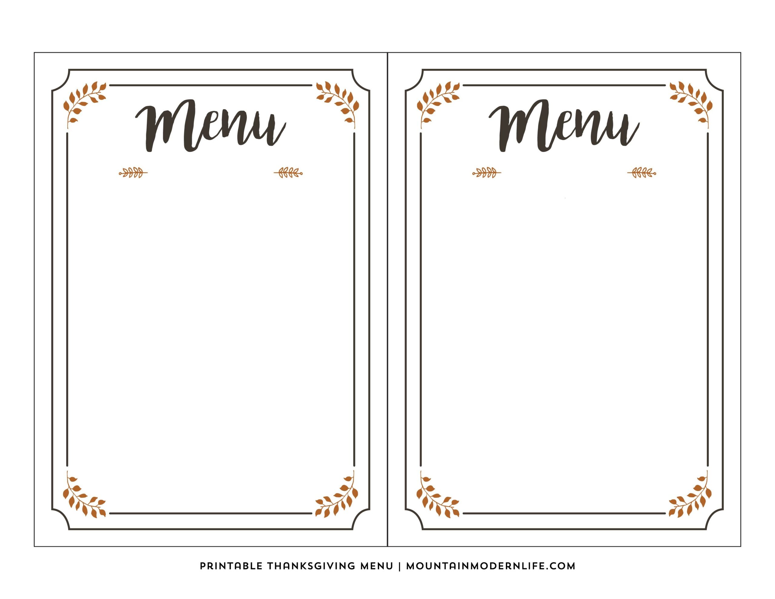 Free Printable Menu Cards Template Printable Templates Free