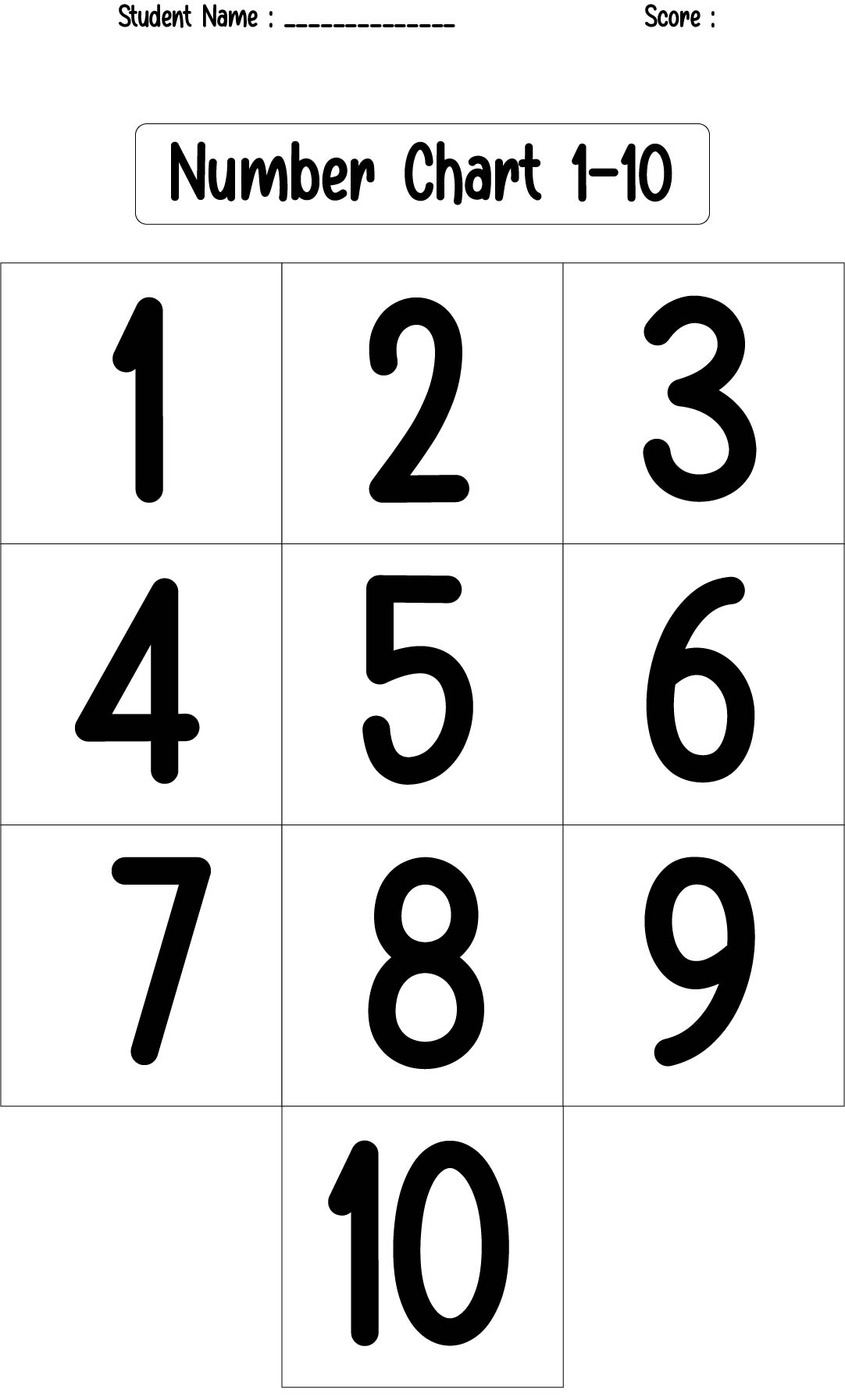 Free Printable Number Worksheets For Kindergarten
