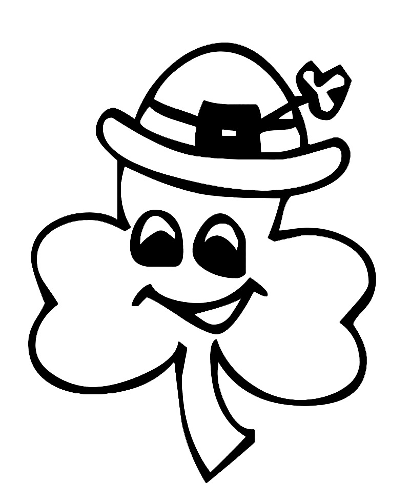 Shamrock Printable Coloring Page