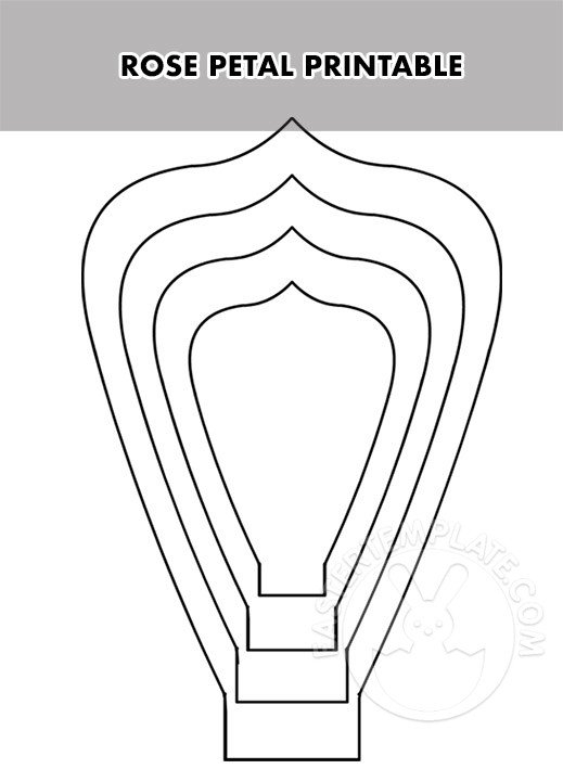 Free Rose Petal Printable Easter Template