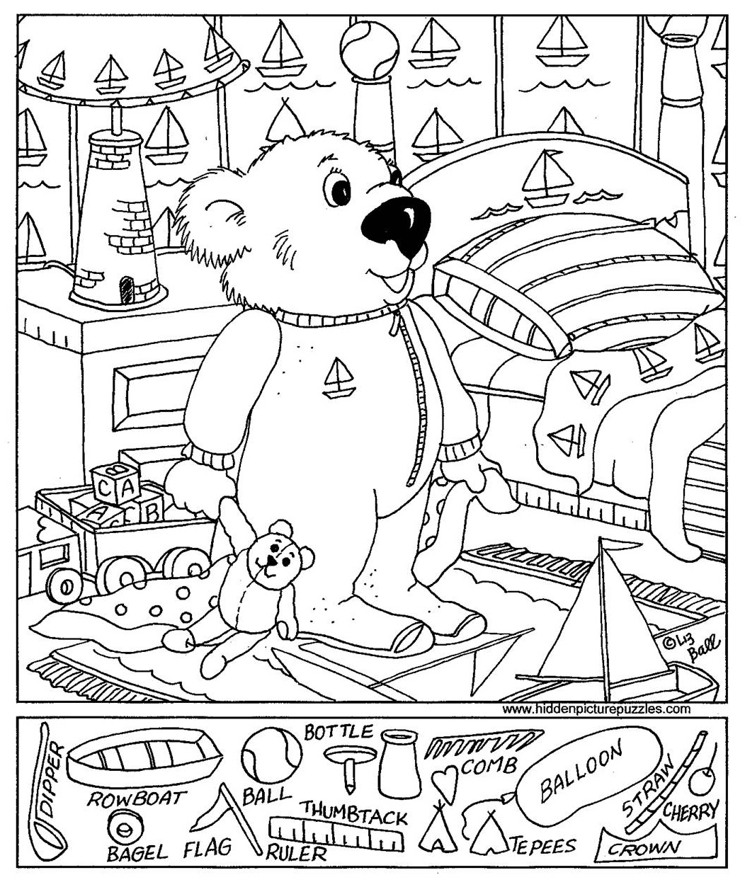 Hidden Pictures Page Print Your Hidden Pictures Baby Bear Page All 