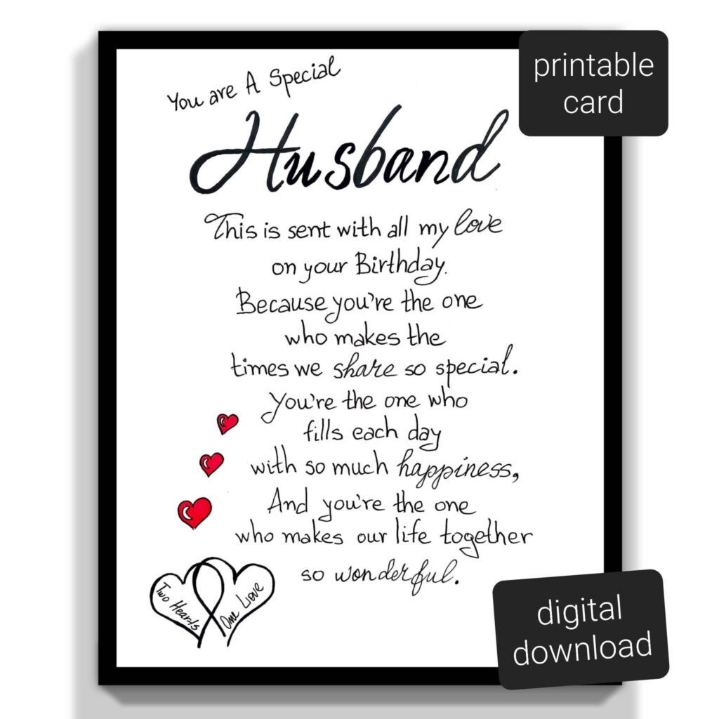 Free Printable Birthday Cards For Husband