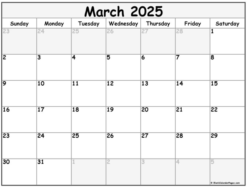 March 2023 Calendar Free Printable Calendars