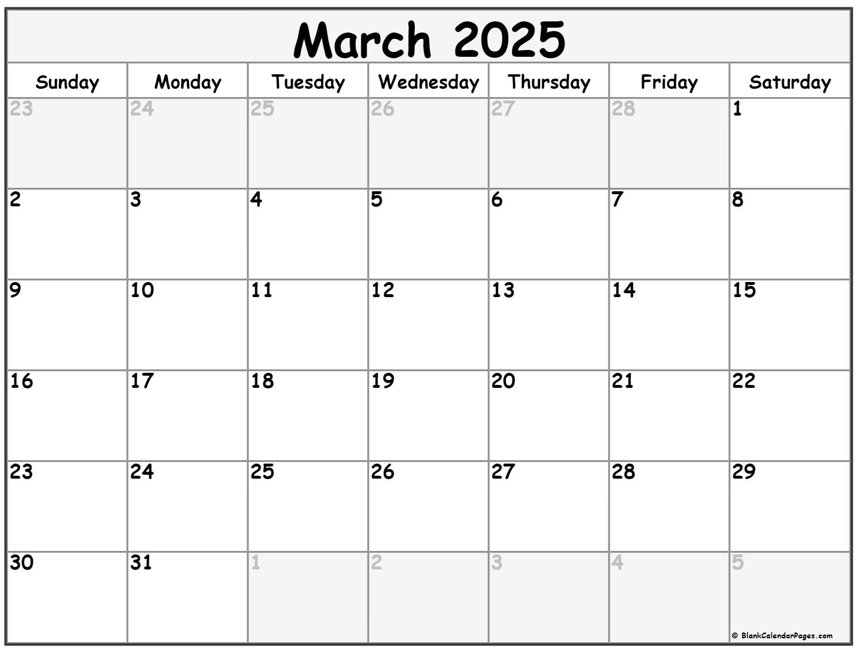 March 2023 Calendar Free Printable Calendars
