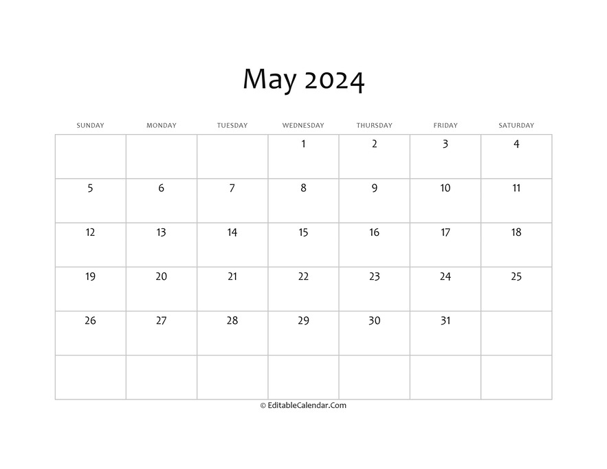 May 2024 Printable Calendar Printabulls November 2024 Calendar With 