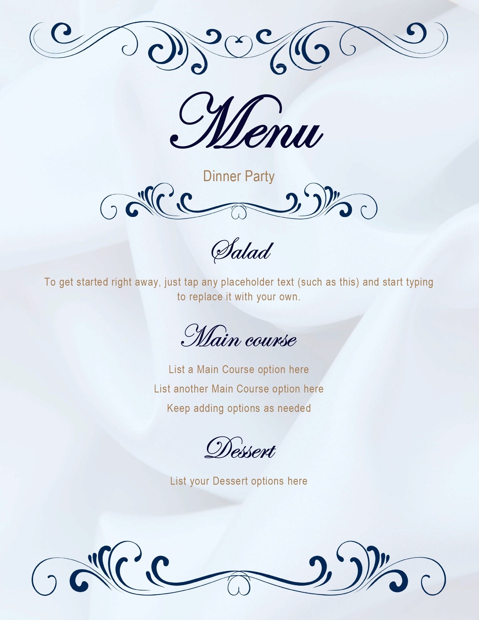 Microsoft Word Menu Template Kaza psstech co Free Printable Menu 