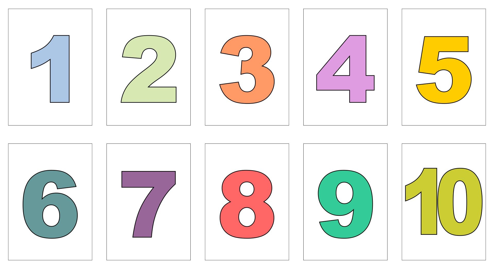 Number Card 1 10 10 Free PDF Printables Printablee