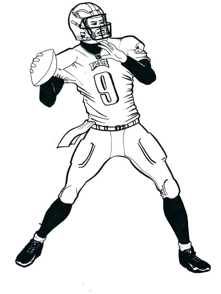 Football Player Coloring Pages Printable