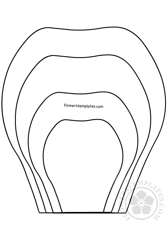 Rose petal templates Flowers Templates