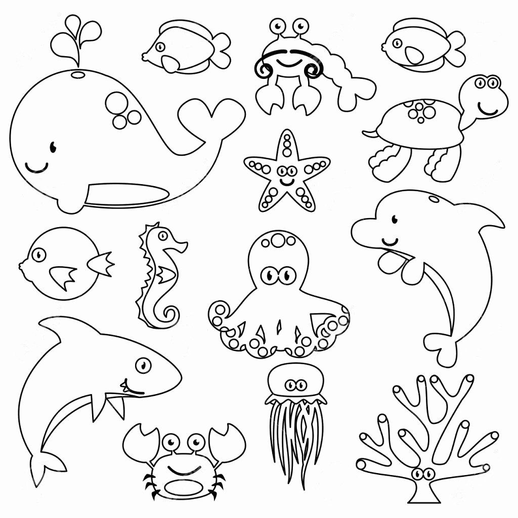 Sea Creatures Coloring Pages Printables