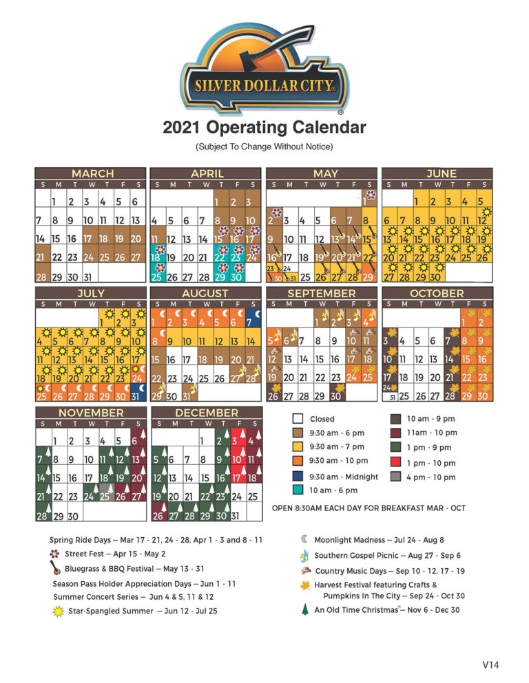 Silver Dollar City Schedule 2024 Calendar Pdf Download Toby Aeriell