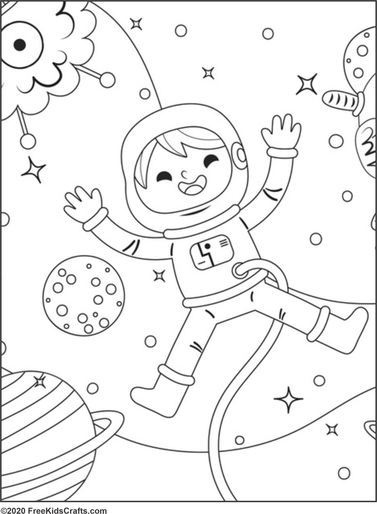 Space Coloring Pages Free Printable
