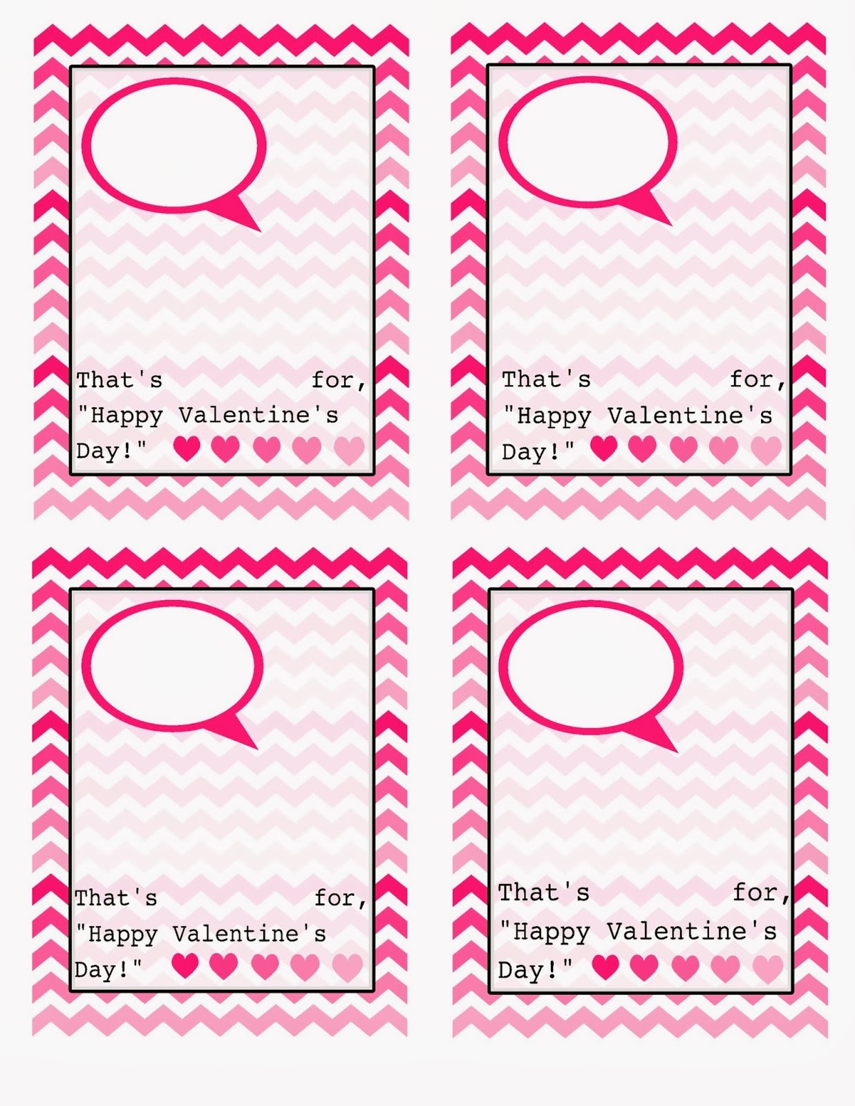 Valentines Card Template Printable