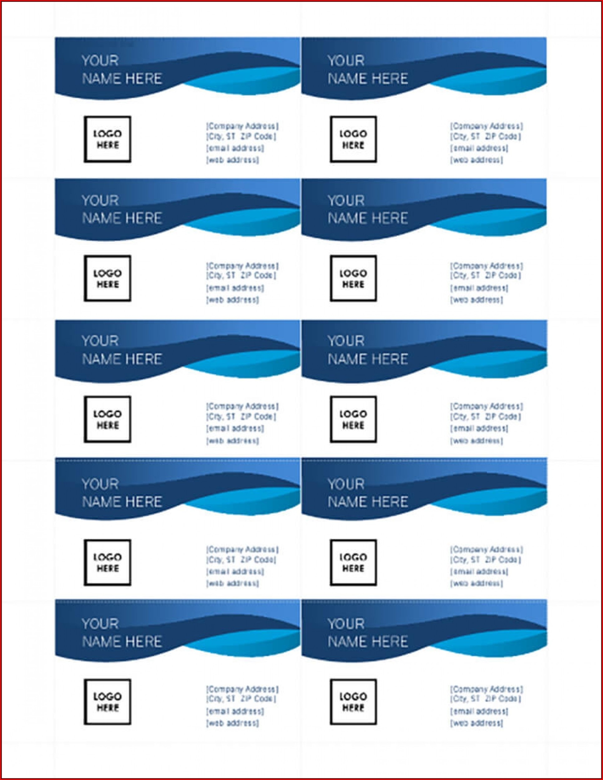 Free Business Cards Templates Printable