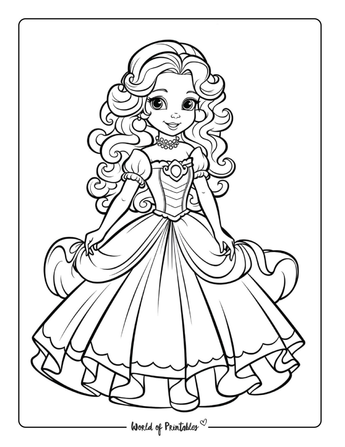100 Best Princess Coloring Pages World Of Printables