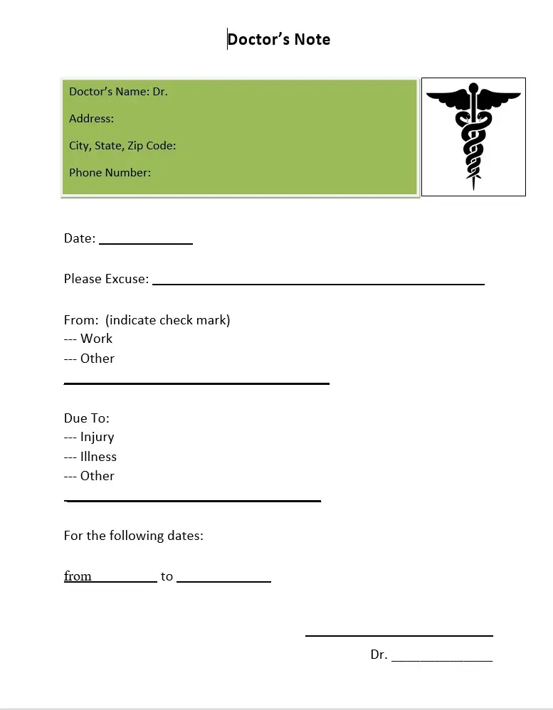 24 Free Fake Doctors Note Templates Edit Download Onedesblog