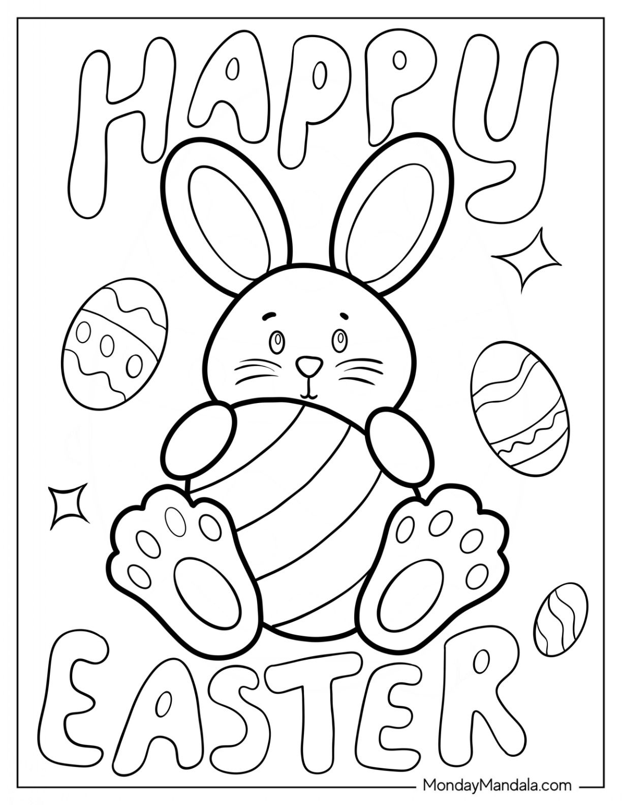34 Easter Bunny Coloring Pages Free Pdf Printables Artofit