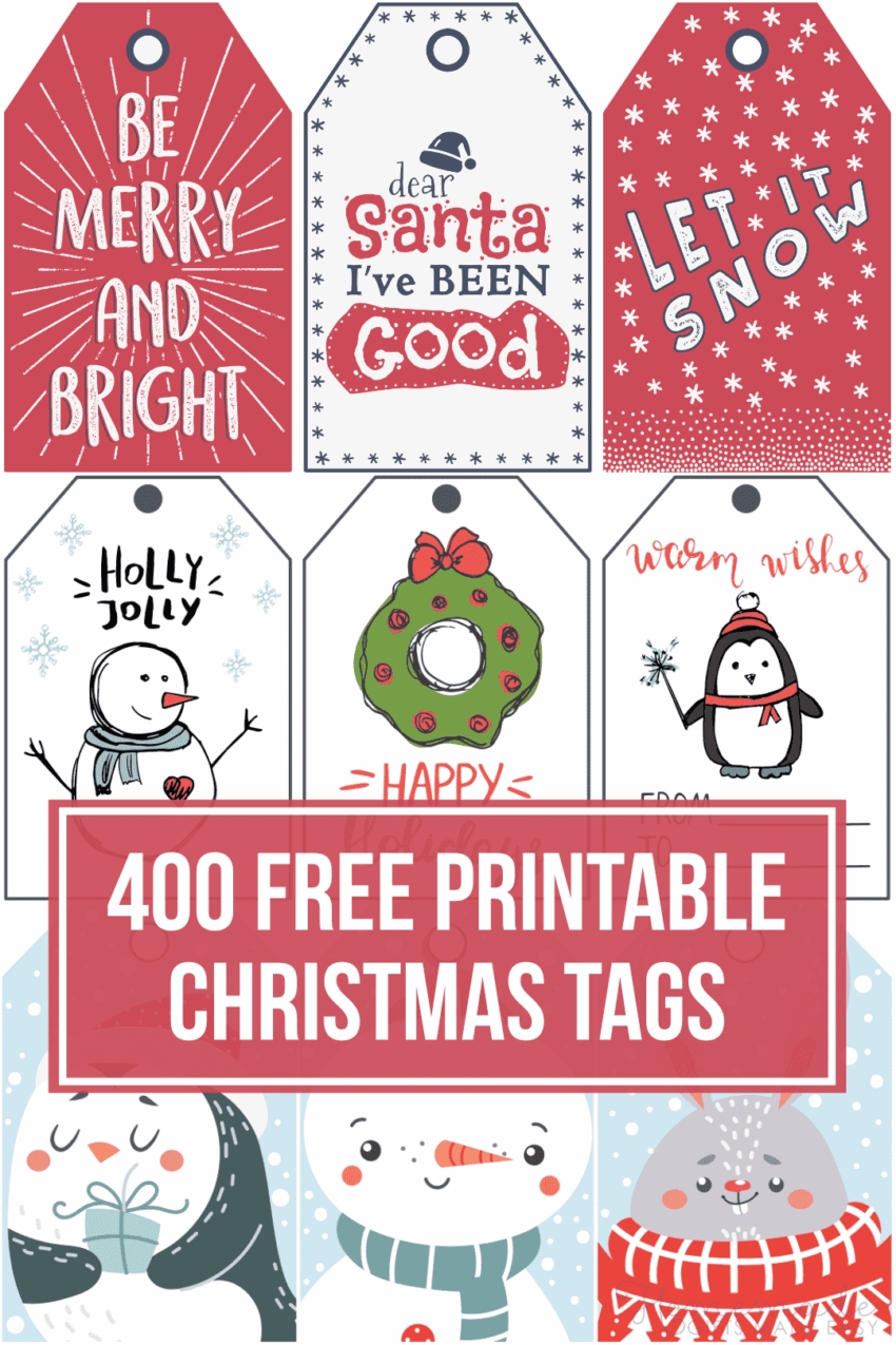 375 Free Printable Christmas Tags For Your Holiday Gifts