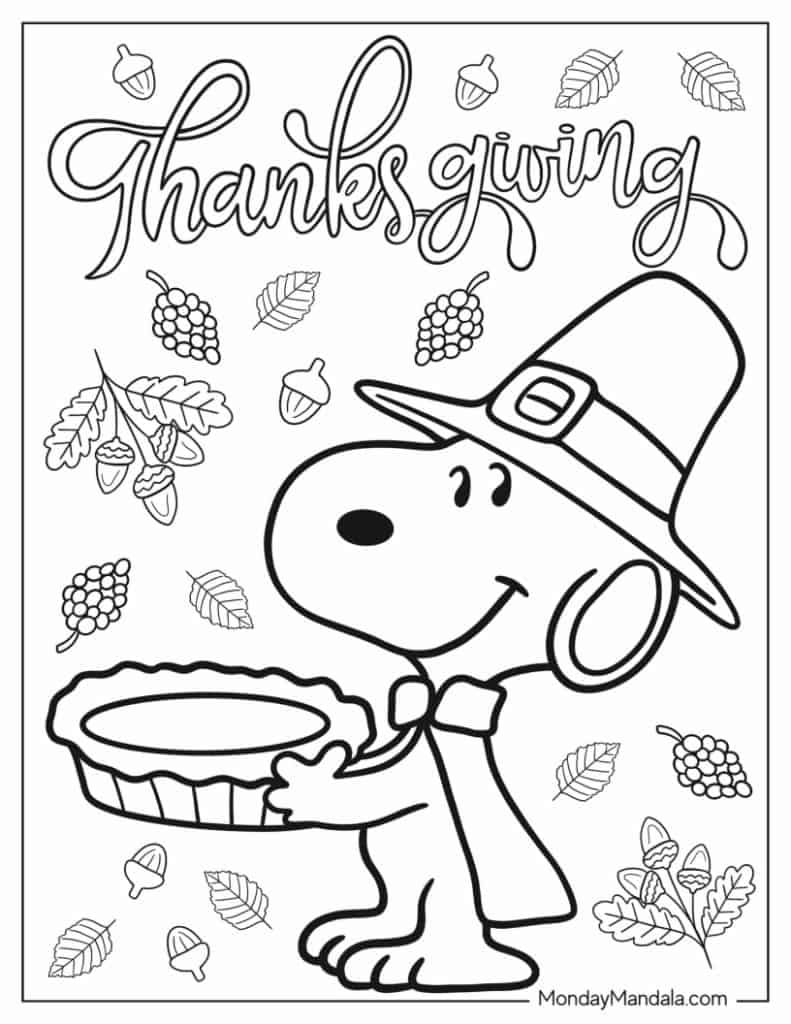 Thanksgiving Coloring Pages Free Pdf Printable