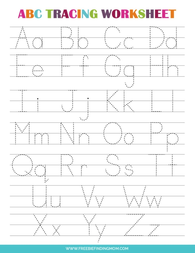 A Z Alphabet Letter Tracing Worksheet Alphabets Capital Letters 