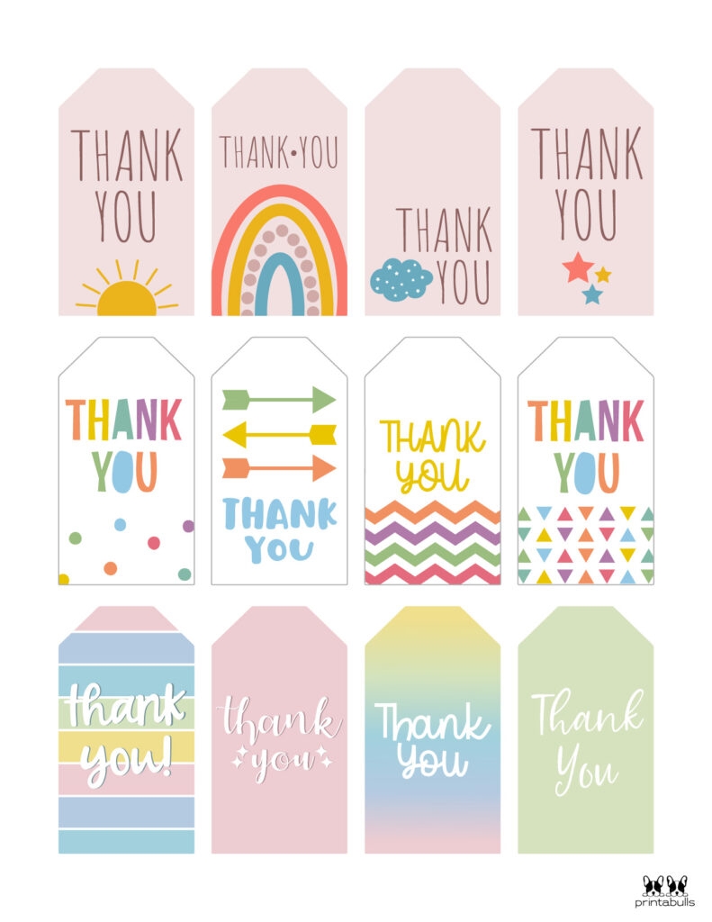 Thank You Gift Tags Printable