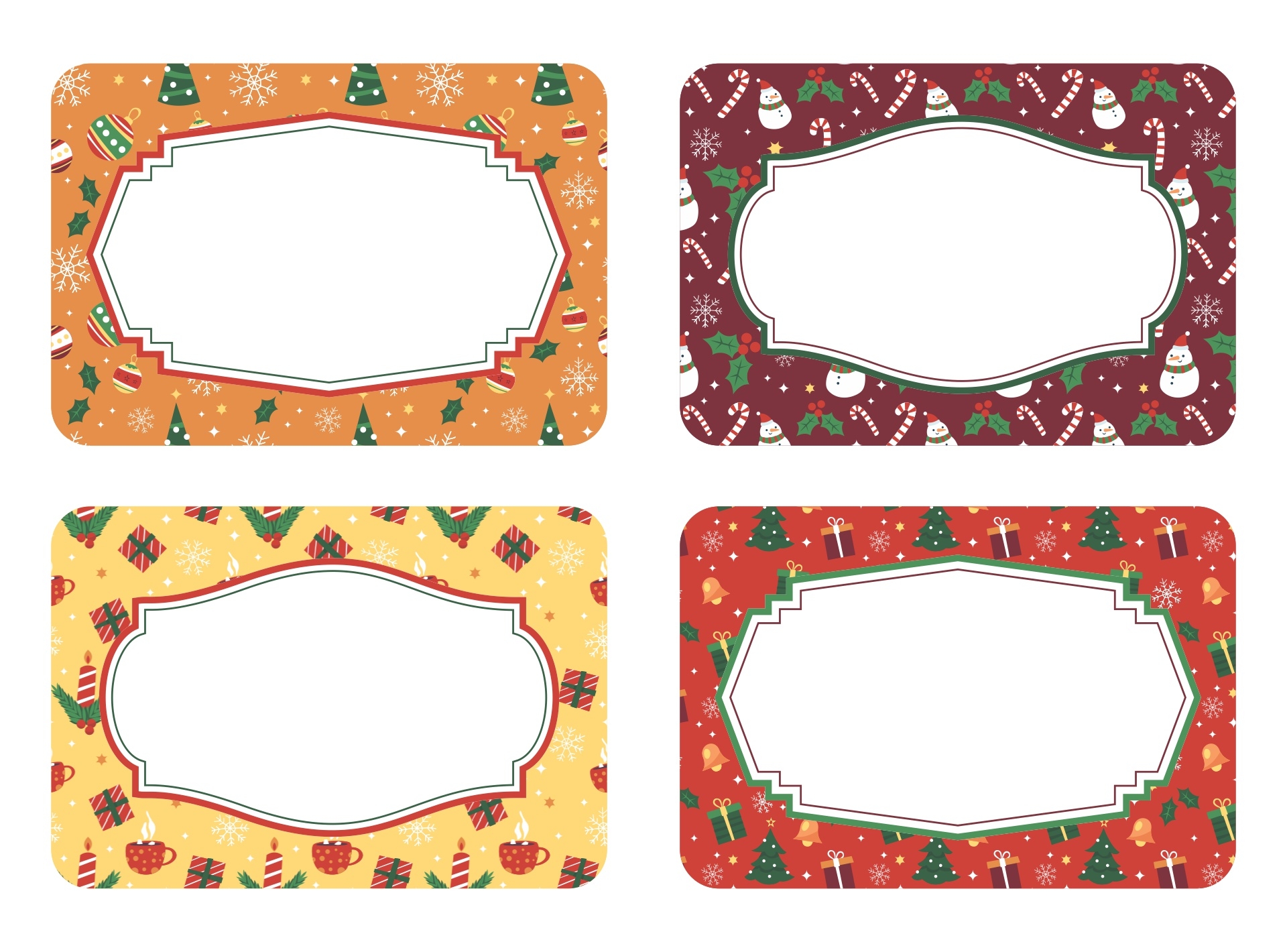 Blank Christmas Tags 14 Free PDF Printables Printablee