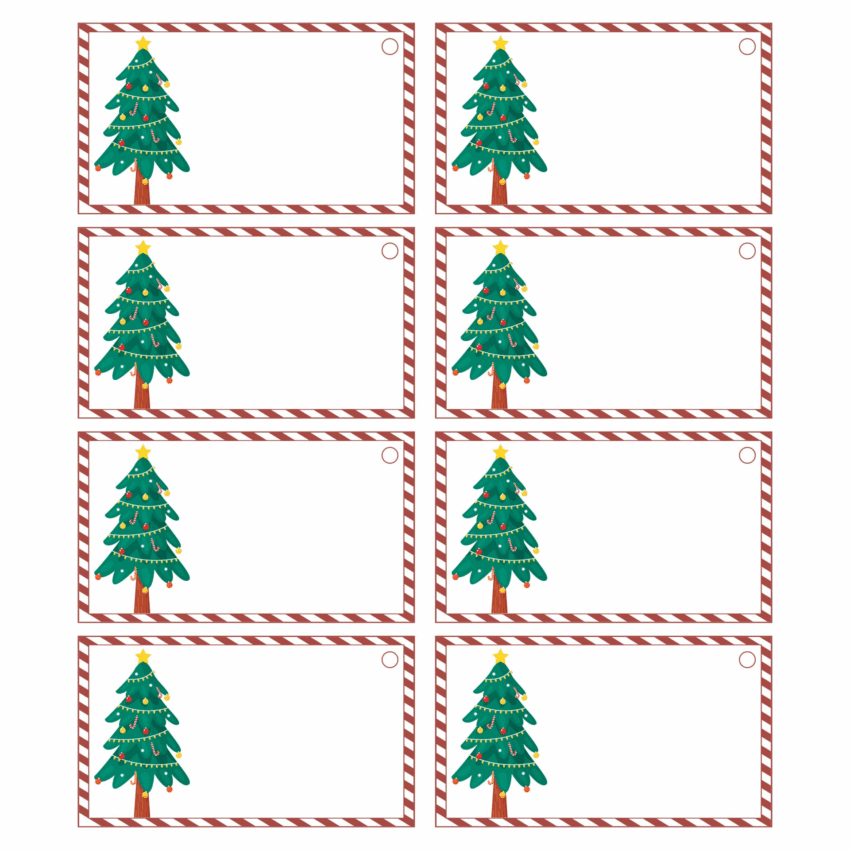 Blank Christmas Tags 14 Free PDF Printables Printablee