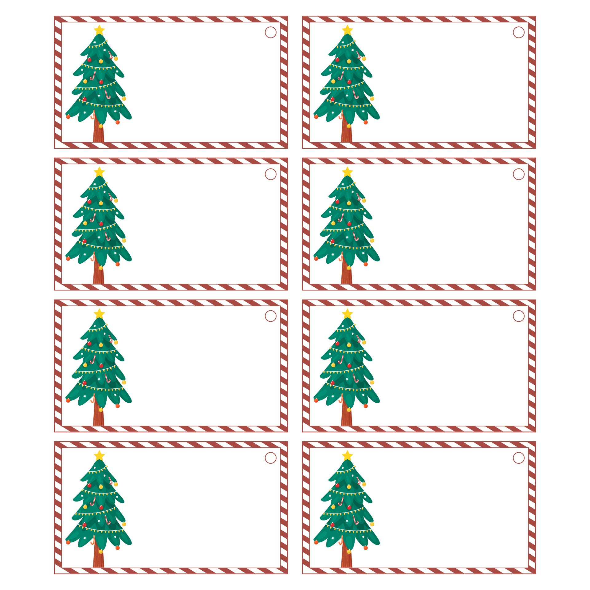 Blank Christmas Tags 14 Free PDF Printables Printablee