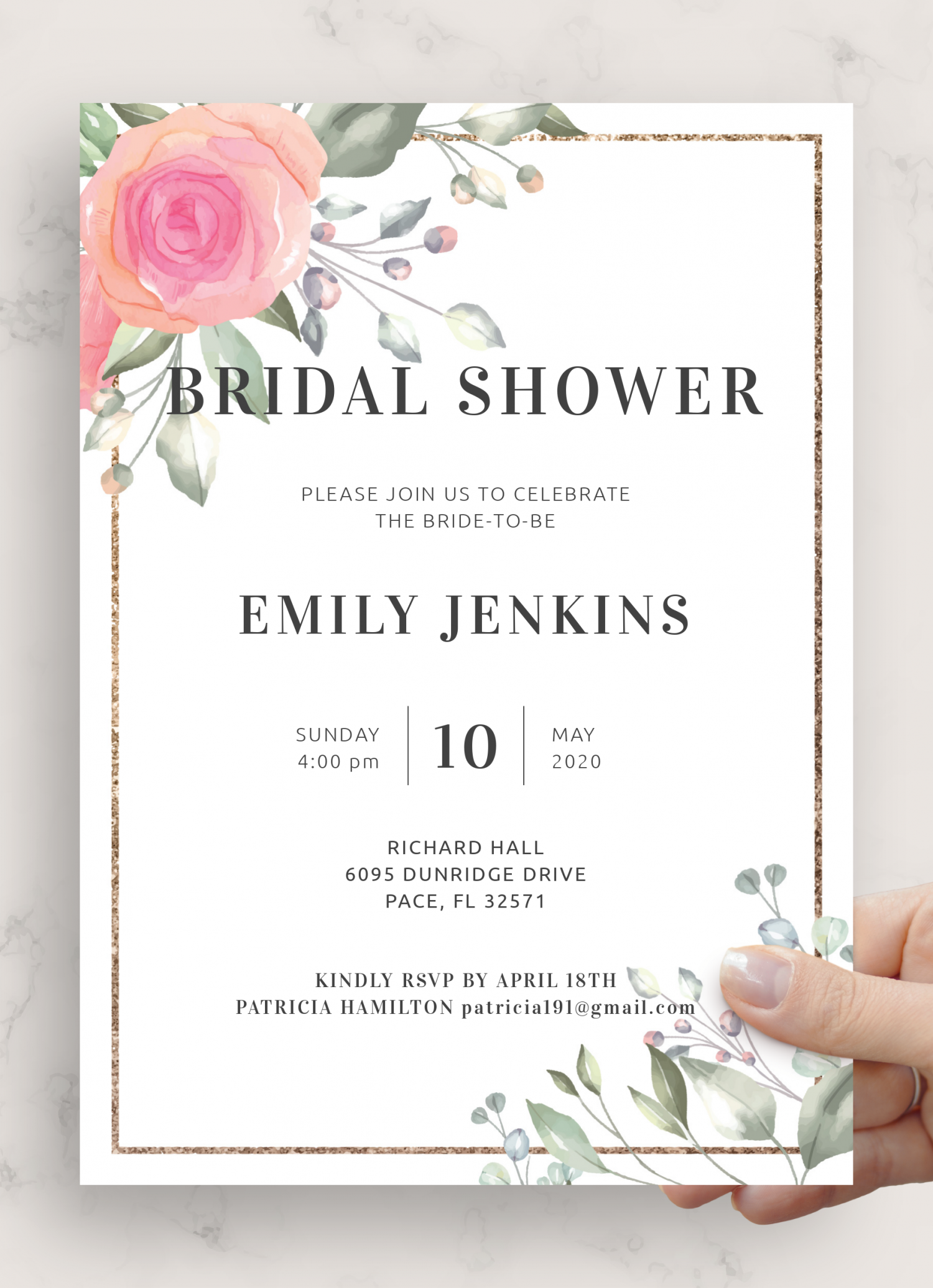 Bridal Shower Invitation Cards Samples
