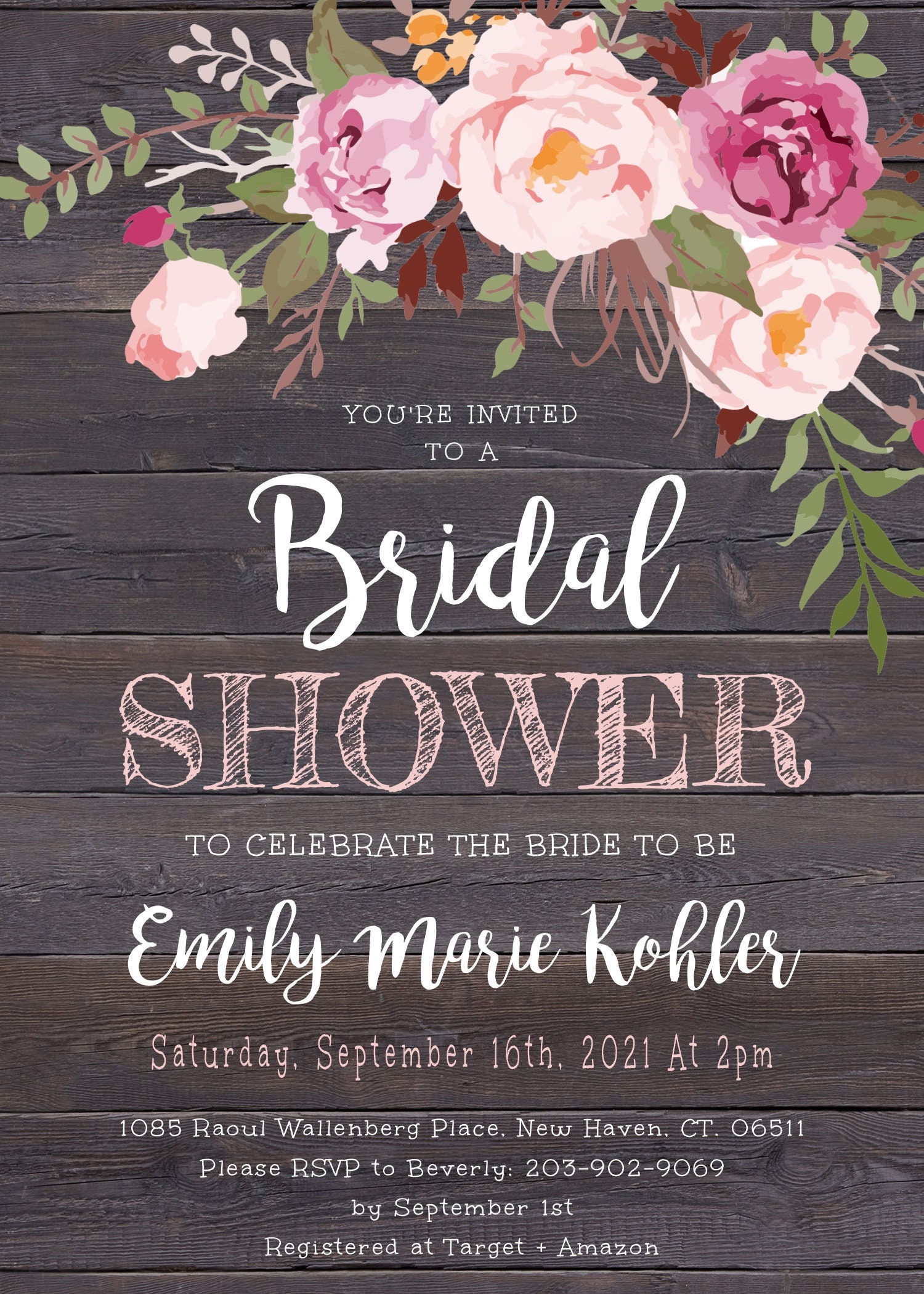 Bridal Shower Templates Printable