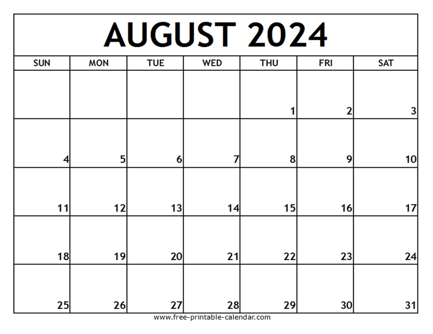 Calendar August 2024 Printable Free Good Calendar Idea