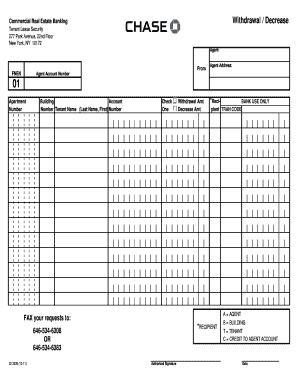 Chase Withdrawal Slip Fill Online Printable Fillable Blank PdfFiller