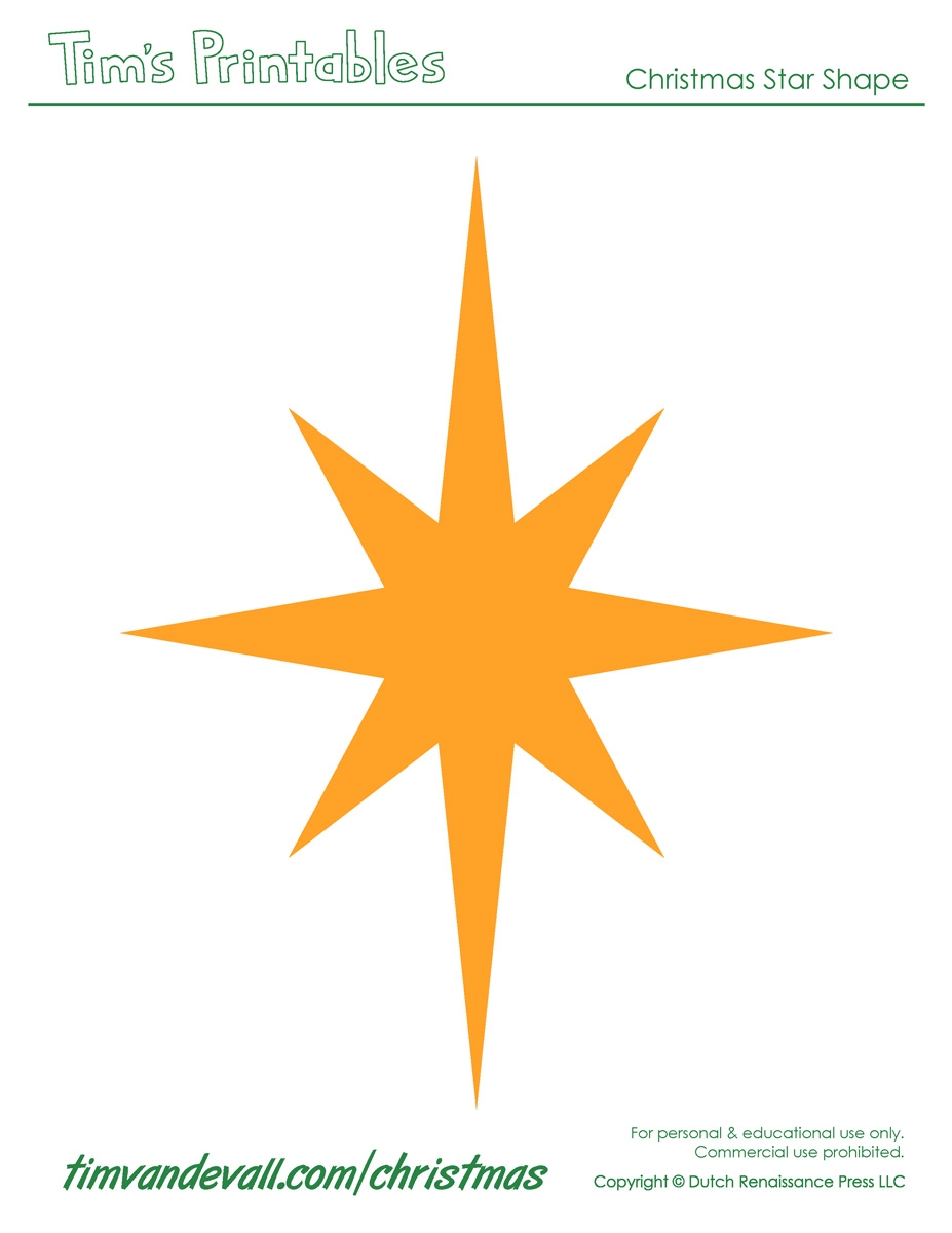 Christmas Star Template Printable