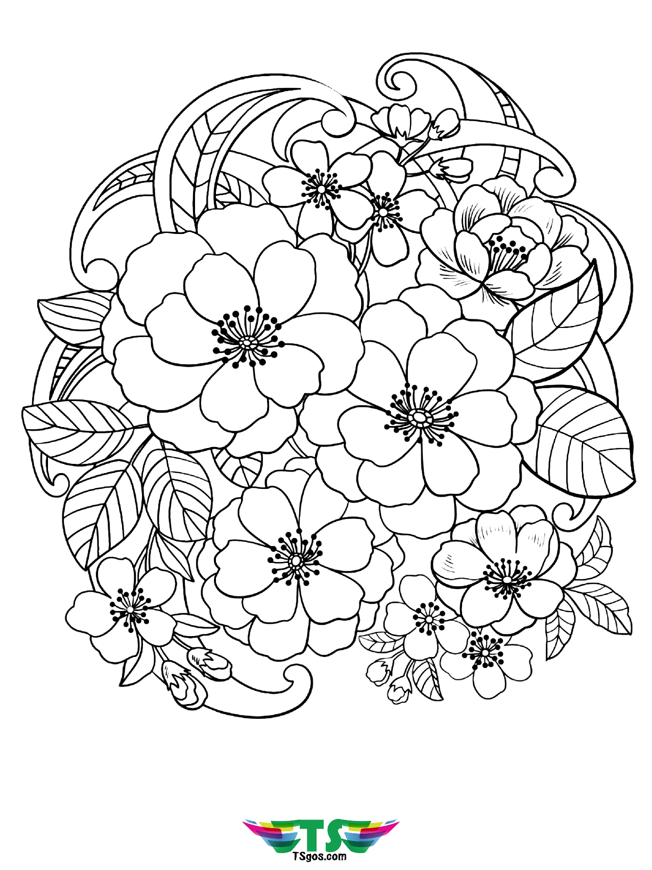 Flower Coloring Sheet Printable