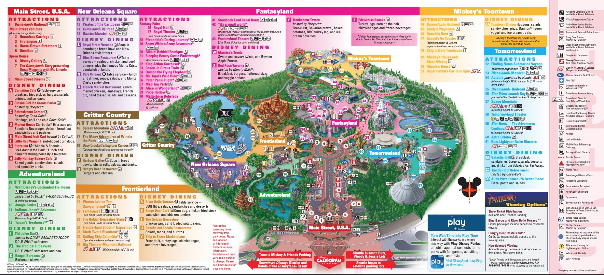 Disneyland Printable Map Of Park