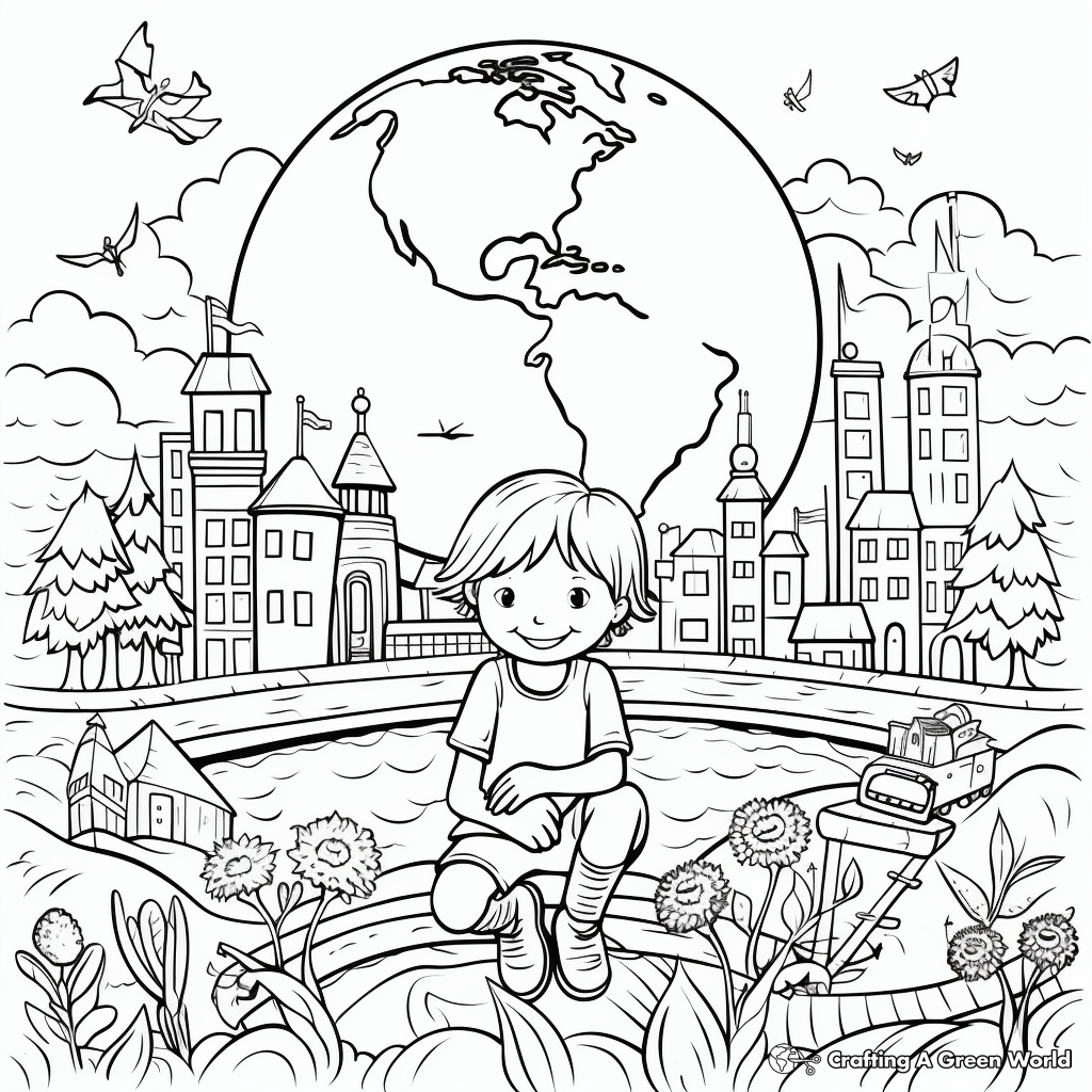Earth Day Coloring Pages Free Printable 